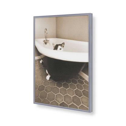[Color:Polished Chrome], Picture of art in a Polished Chrome frame of the corner