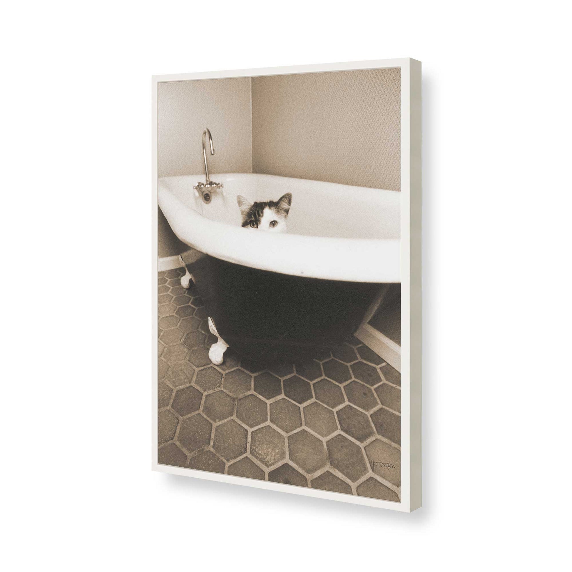 [Color:Opaque White], Picture of art in a Opaque White frame of the corner