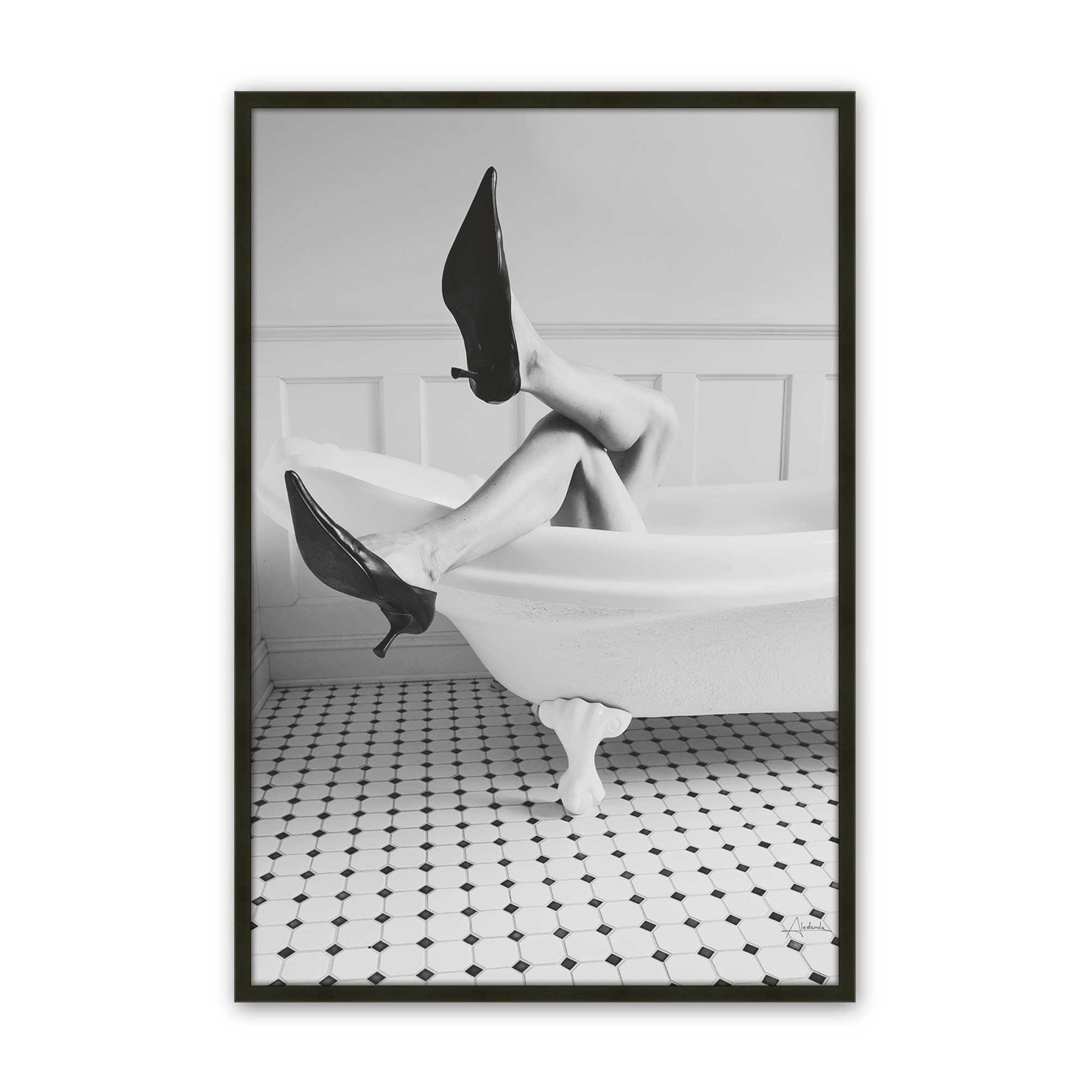[Color:Satin Black], Picture of art in a Satin Black frame