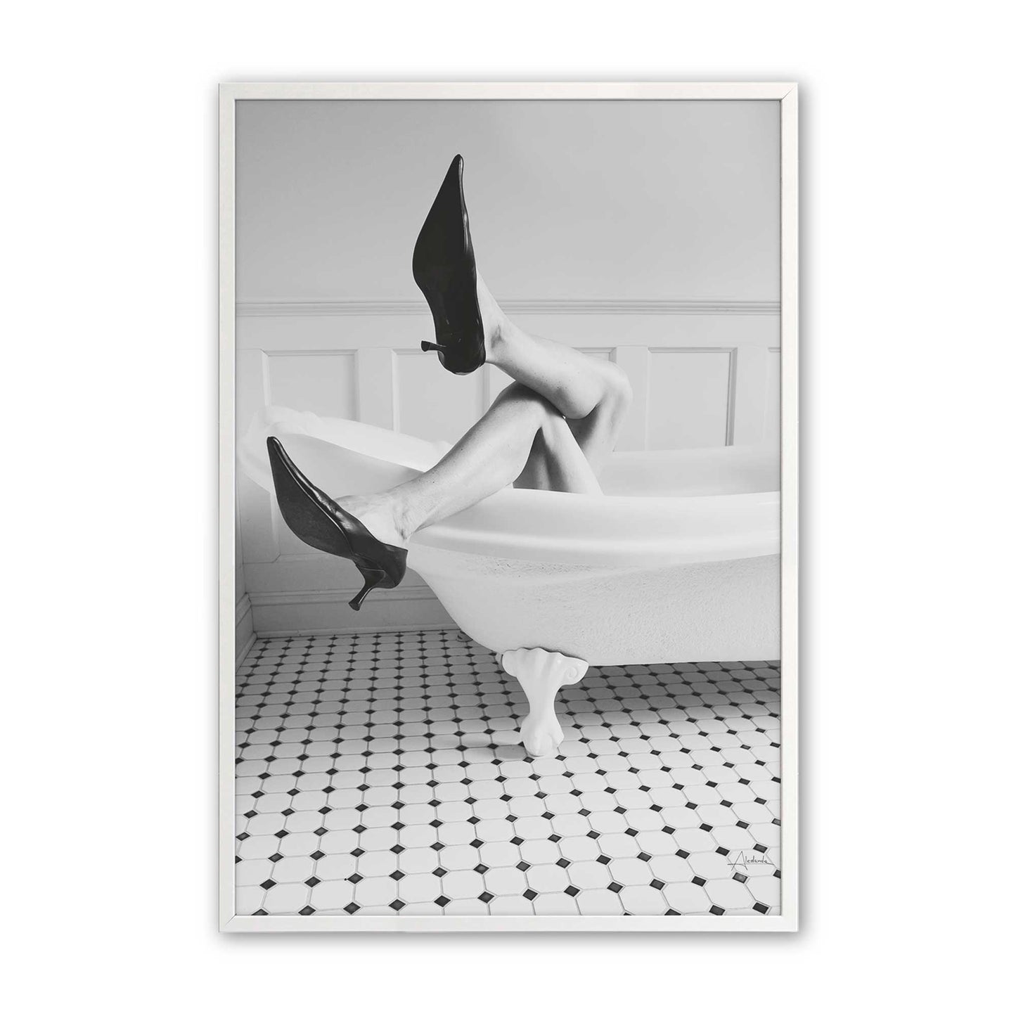 [Color:Opaque White], Picture of art in a Opaque White frame