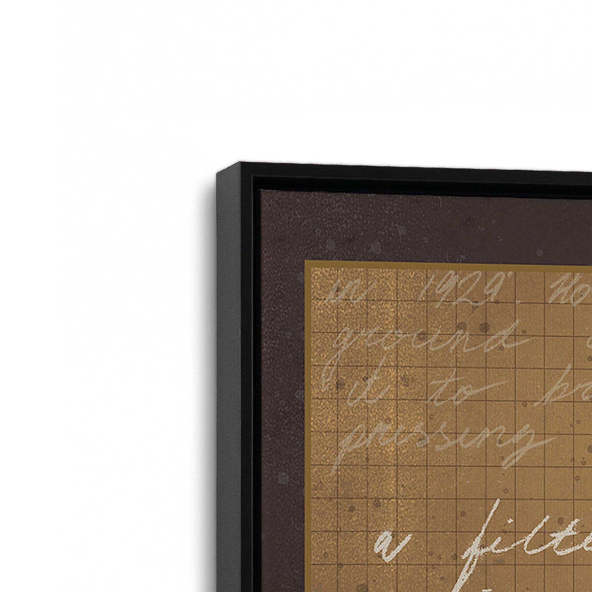 [Color:Satin Black], Picture of art in a Satin Black frame at an angle