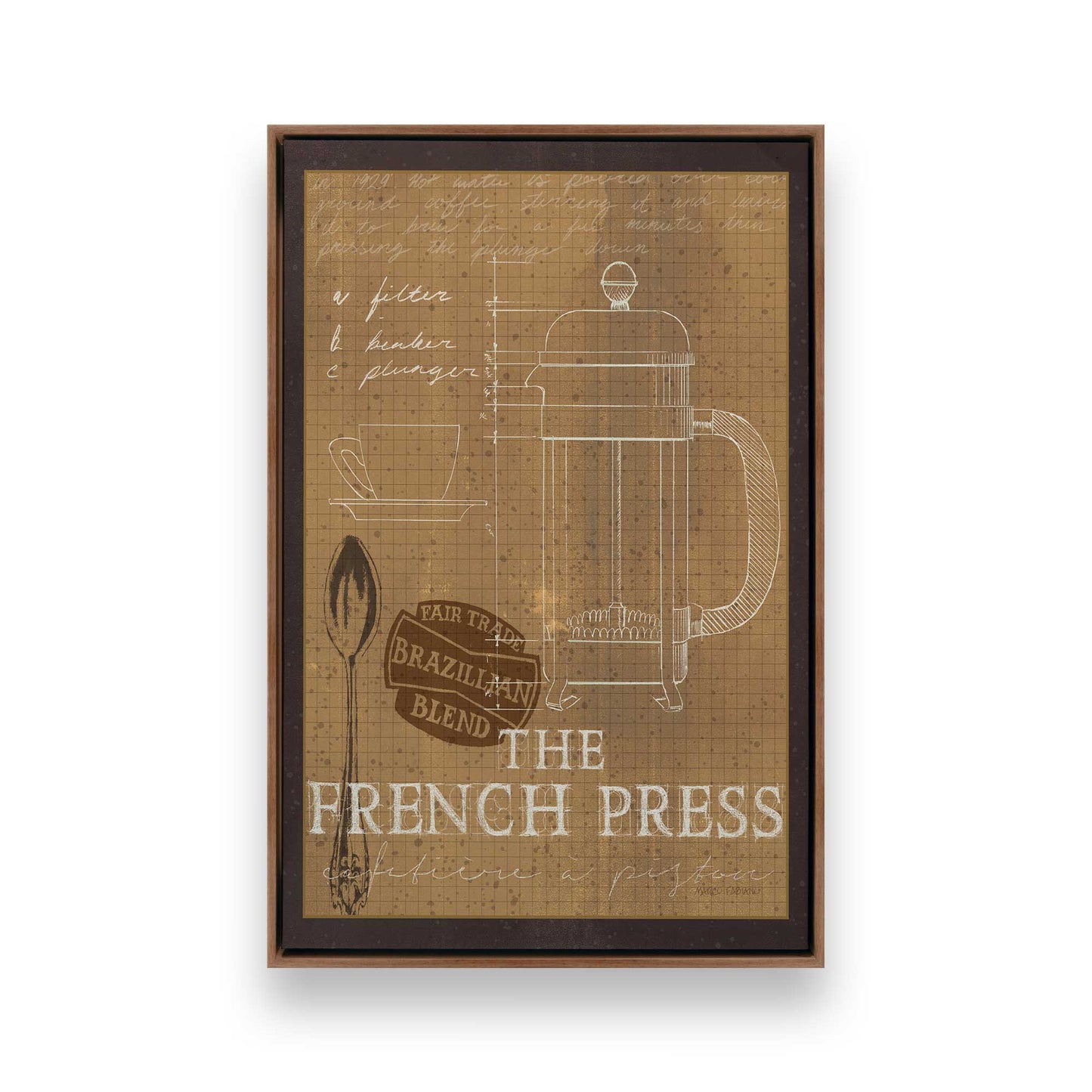 [Color:Walnut], Picture of art in a Walnut frame