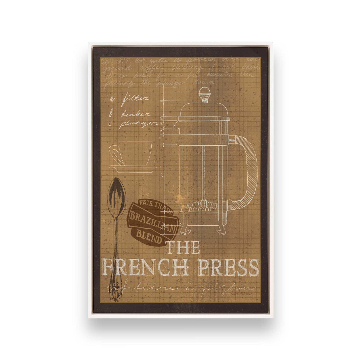 [Color:Opaque White], Picture of art in a White frame