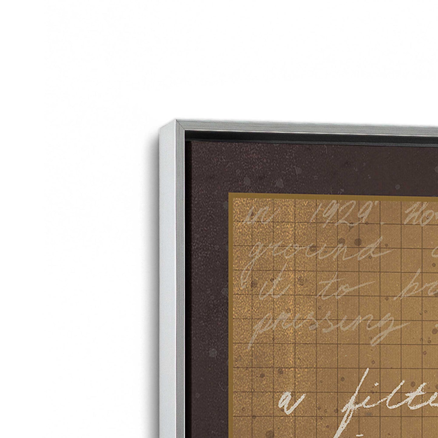 [Color:Polished Chrome], Picture of art in a Polished Chrome frame at an angle