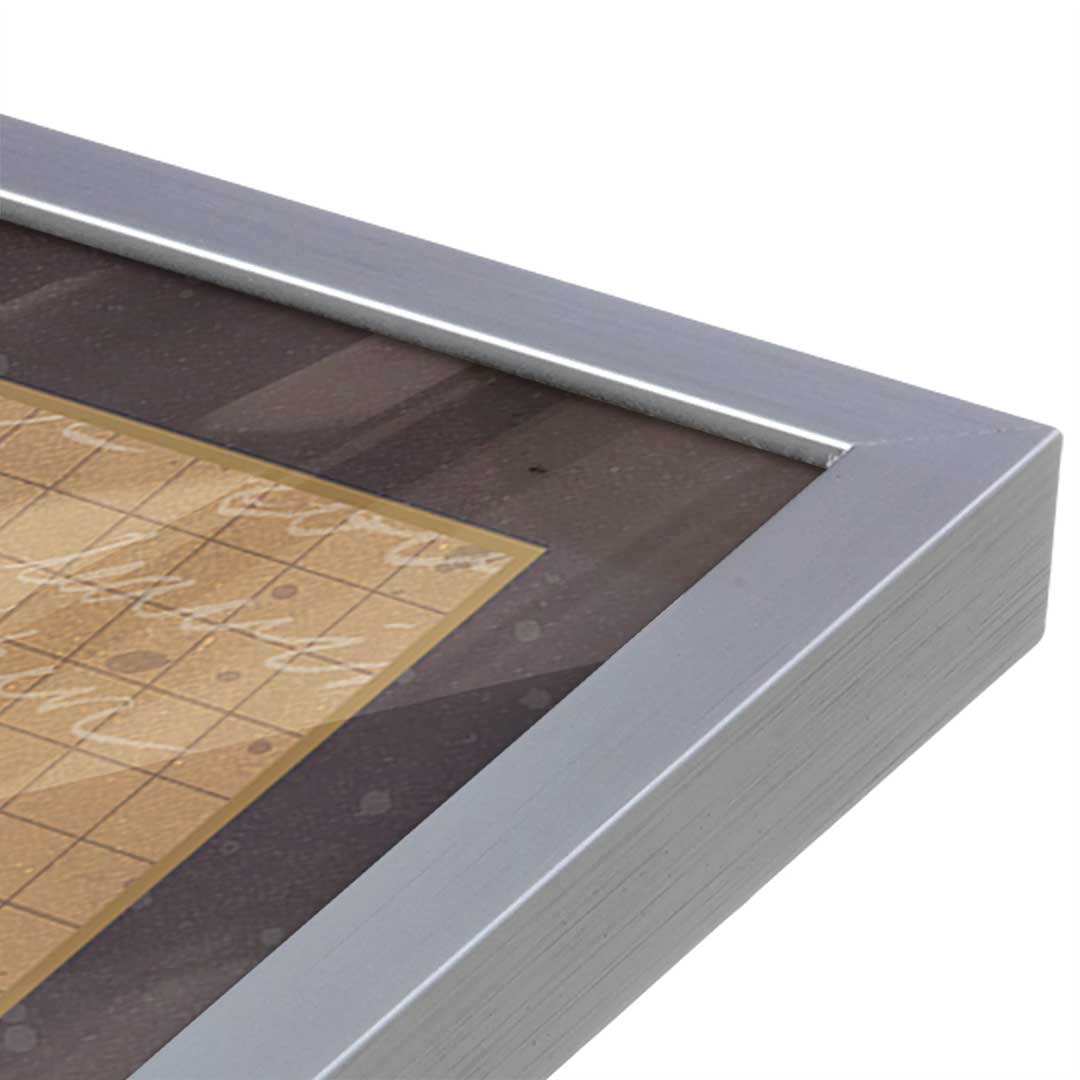 [Color:Polished Chrome], Picture of art in a Polished Chrome frame at an angle