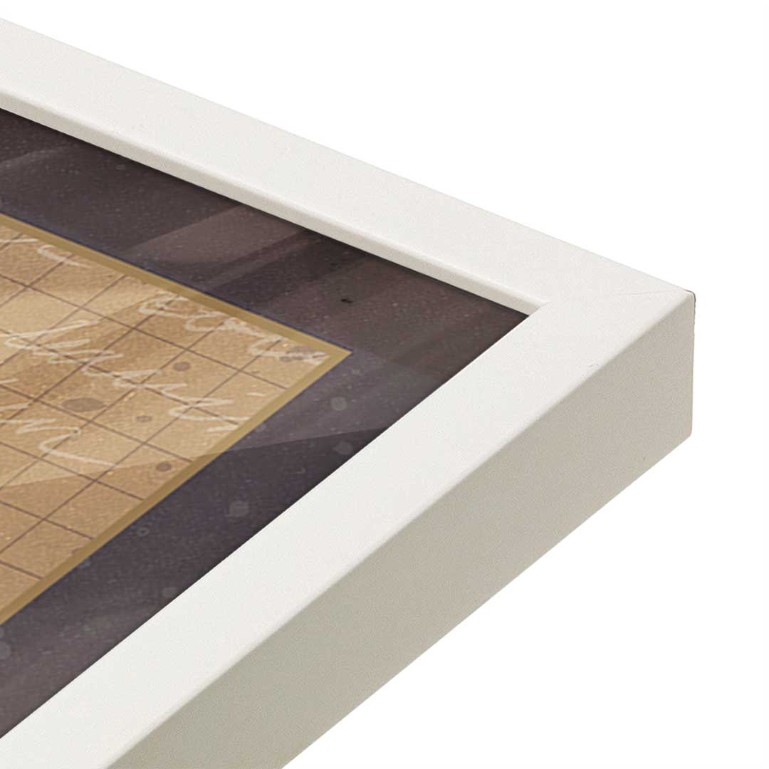 [Color:Opaque White], Picture of art in a Opaque White frame at an angle