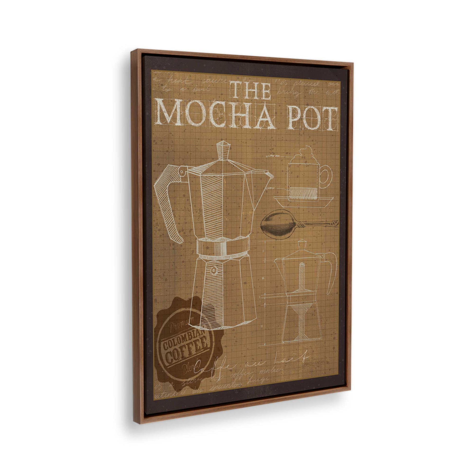 [Color:Walnut], Picture of the corner of the art