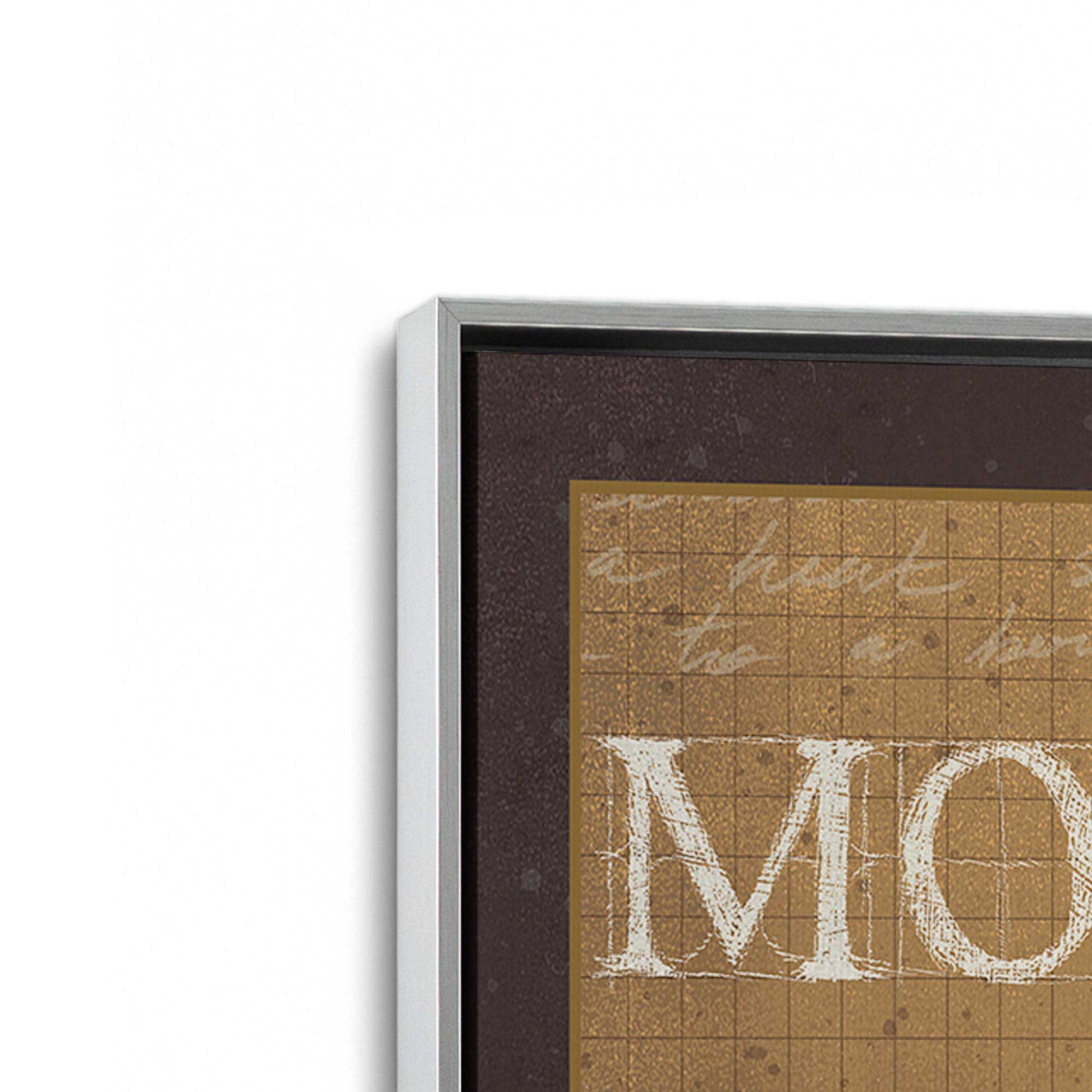 [Color:Polished Chrome], Picture of art in a Polished Chrome frame at an angle