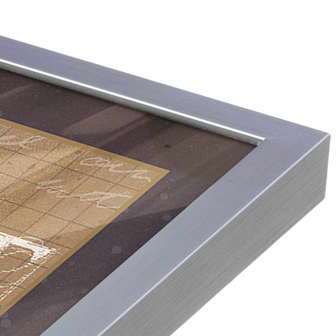 [Color:Polished Chrome], Picture of art in a Polished Chrome frame at an angle