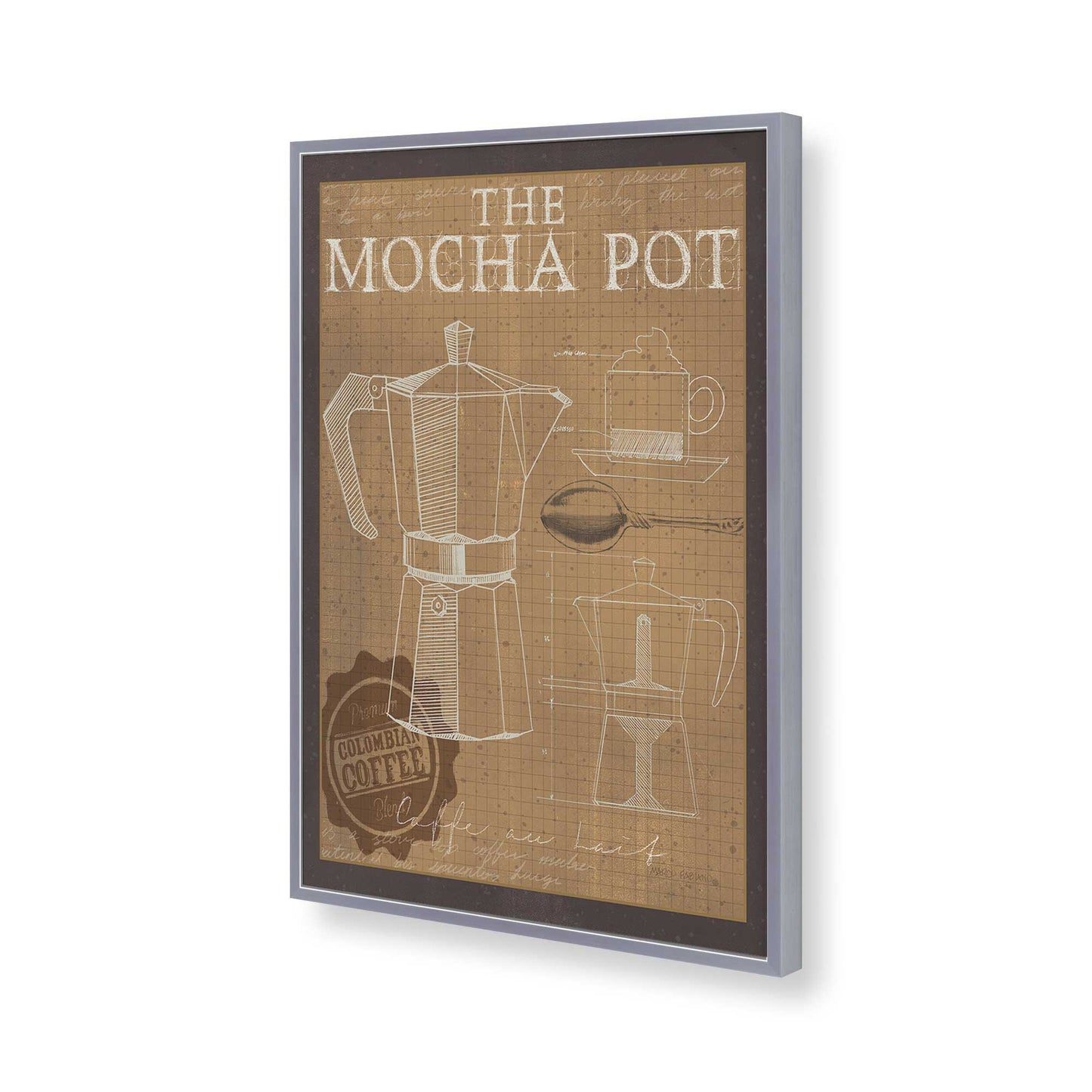 [Color:Polished Chrome], Picture of art in a Polished Chrome frame of the corner