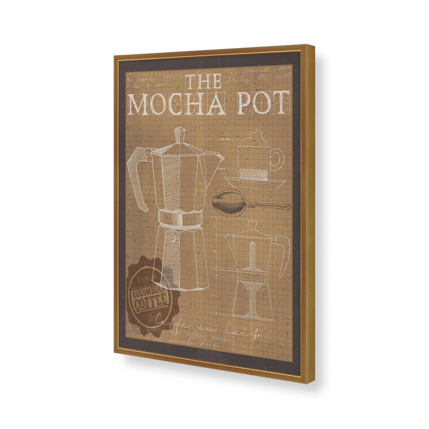 [Color:Polished Gold], Picture of art in a Polished Gold frame of the corner