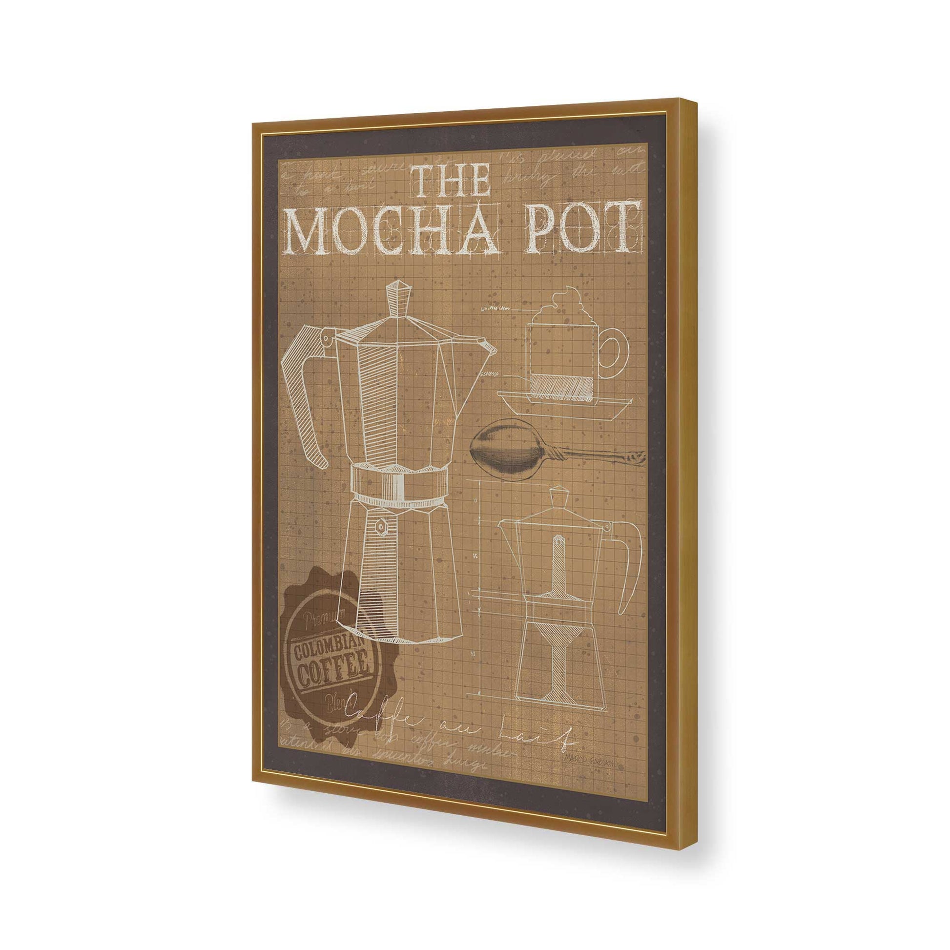 [Color:Polished Gold], Picture of art in a Polished Gold frame of the corner