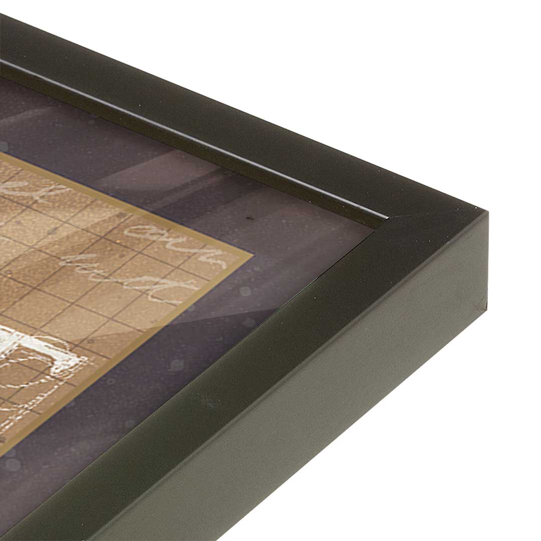 [Color:Satin Black], Picture of art in a Satin Black frame at an angle