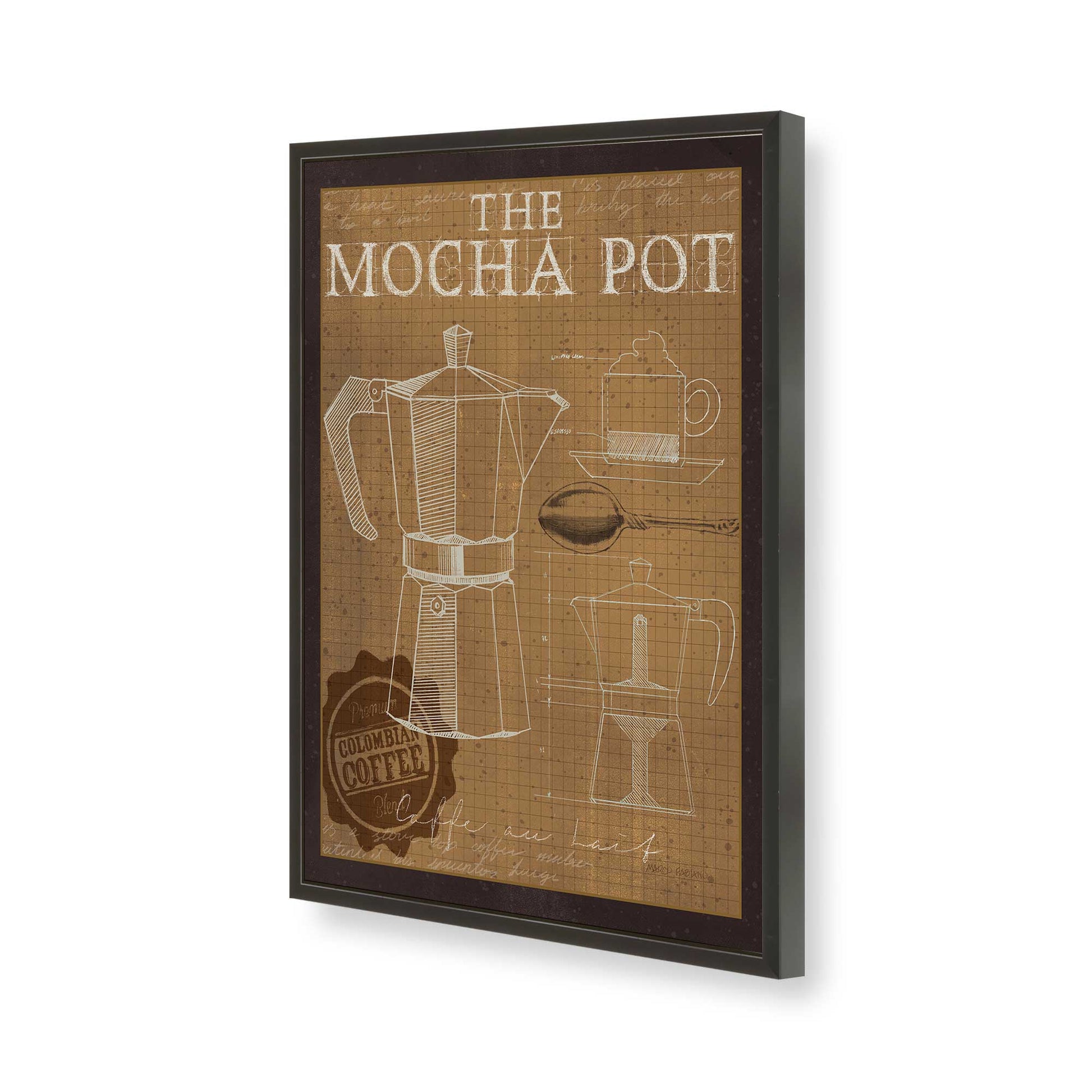 [Color:Satin Black], Picture of art in a Satin Black frame of the corner