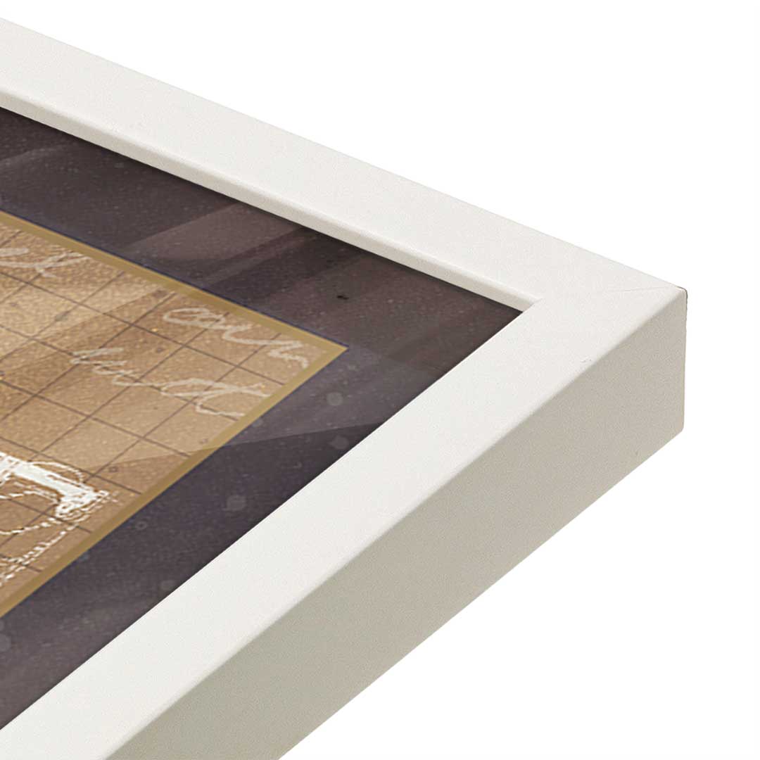 [Color:Opaque White], Picture of art in a Opaque White frame at an angle