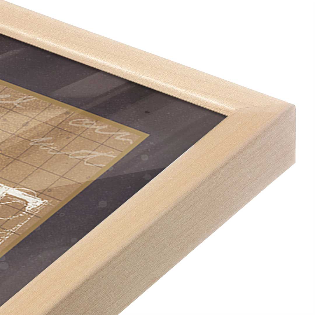 [Color:Raw Maple], Picture of art in a Raw Maple frame at an angle