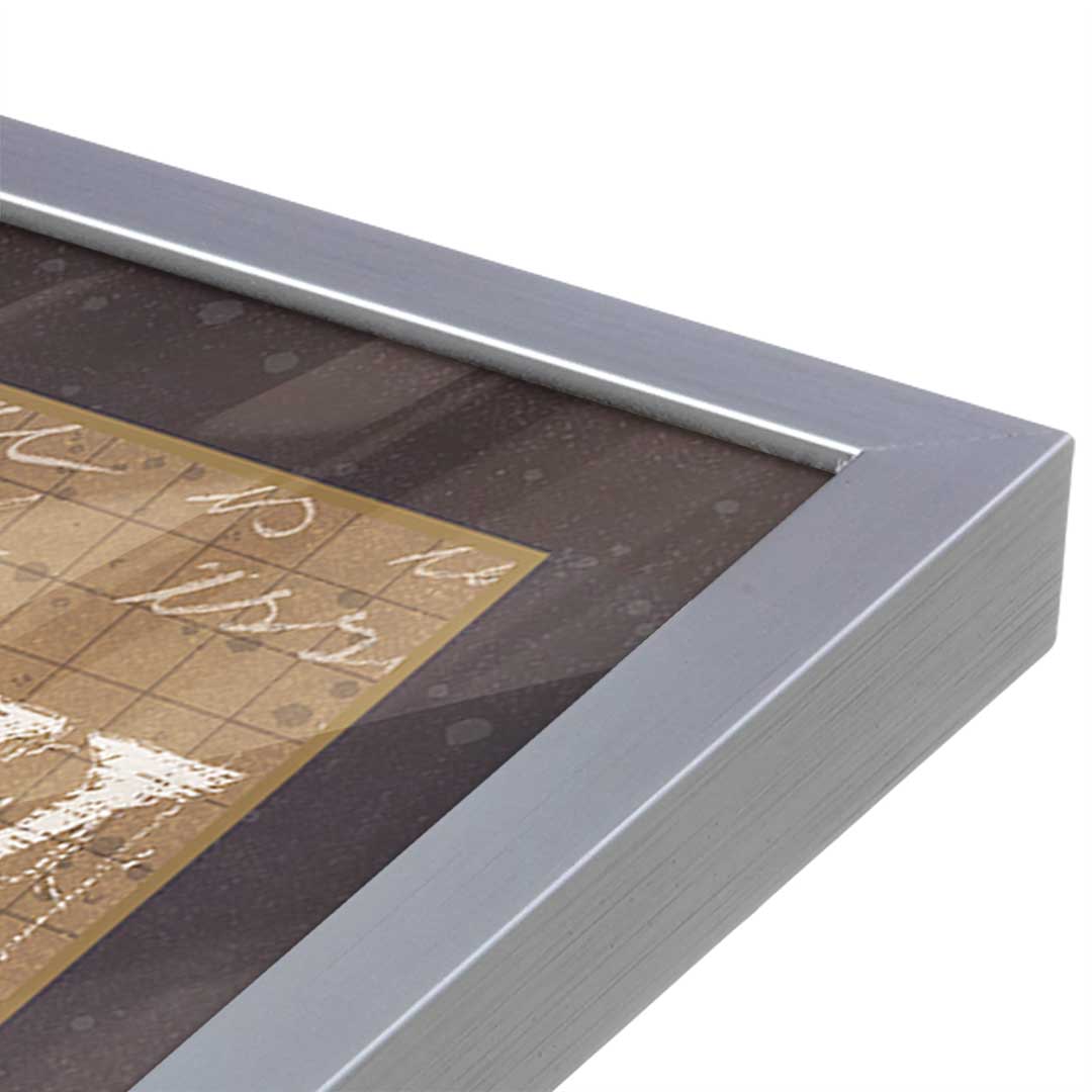 [Color:Polished Chrome], Picture of art in a Polished Chrome frame at an angle