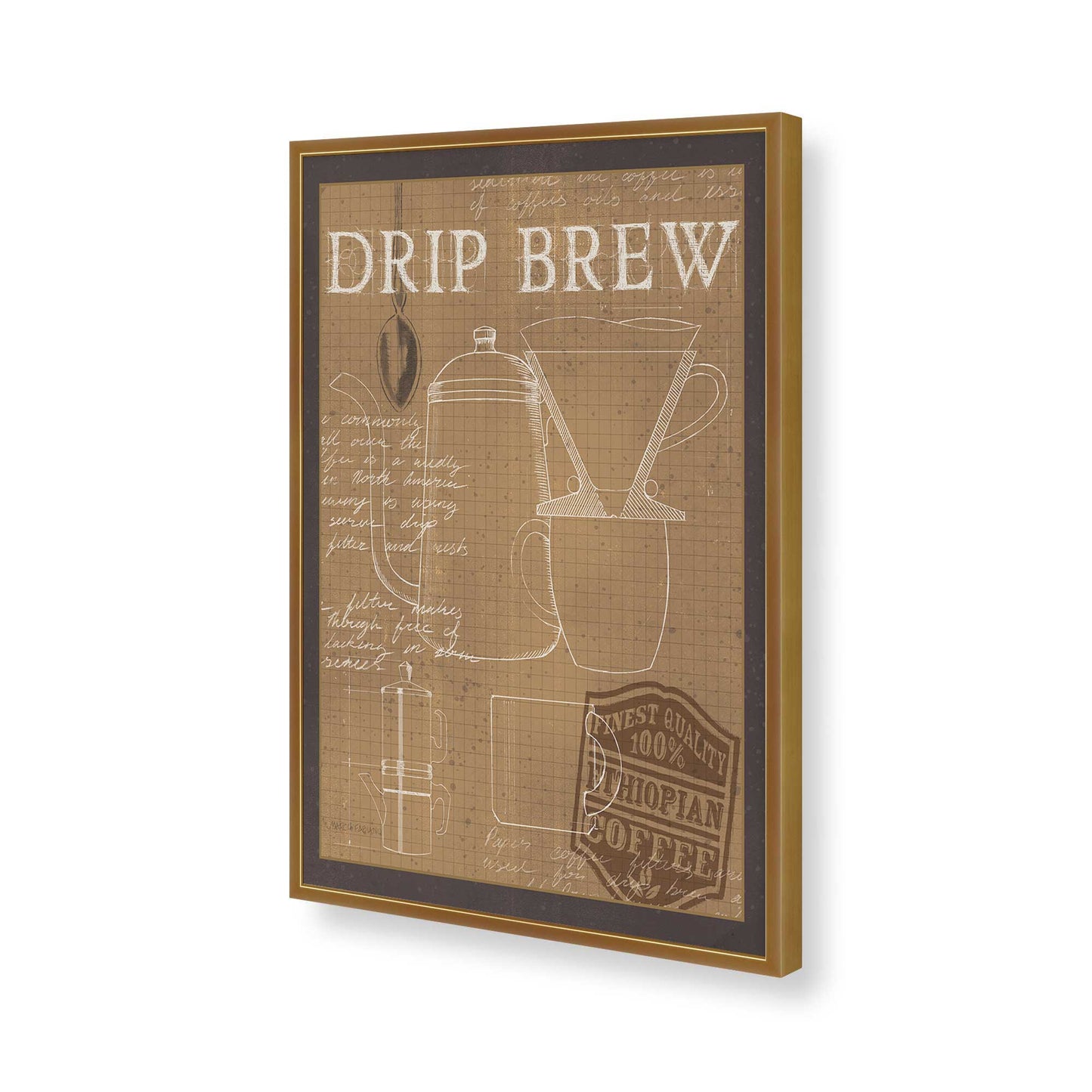 [Color:Polished Gold], Picture of art in a Polished Gold frame of the corner