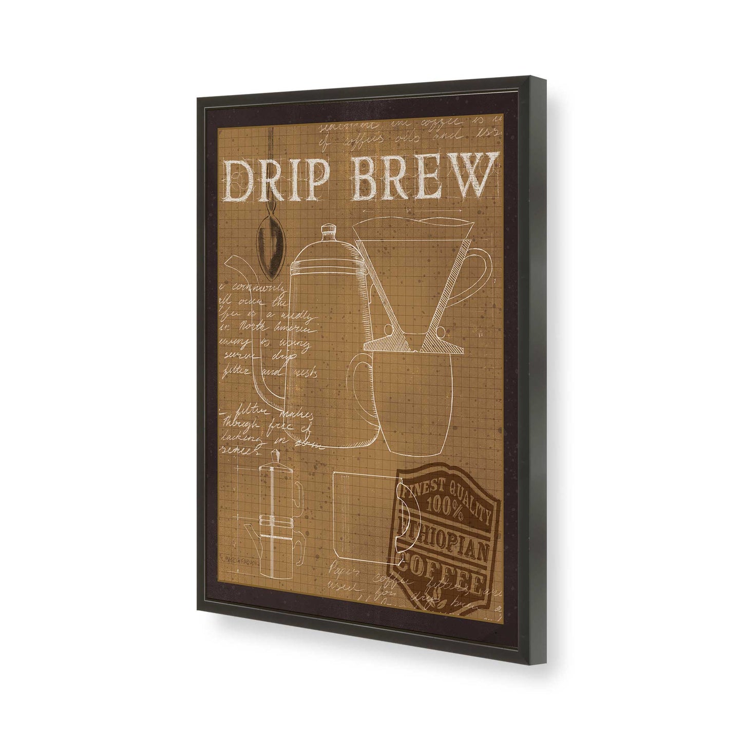 [Color:Satin Black], Picture of art in a Satin Black frame of the corner
