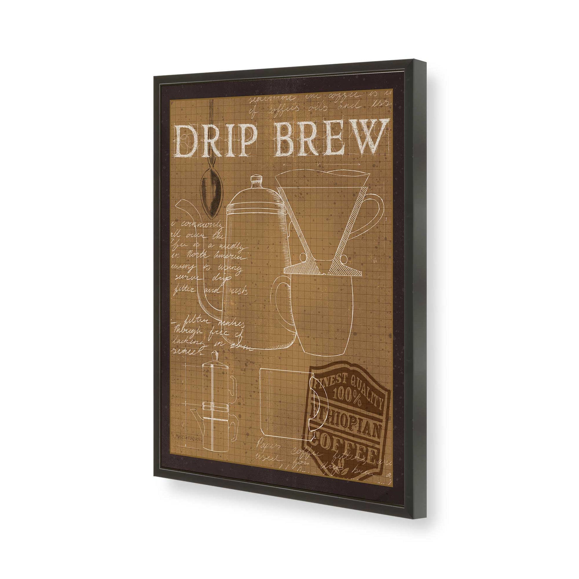 [Color:Satin Black], Picture of art in a Satin Black frame of the corner