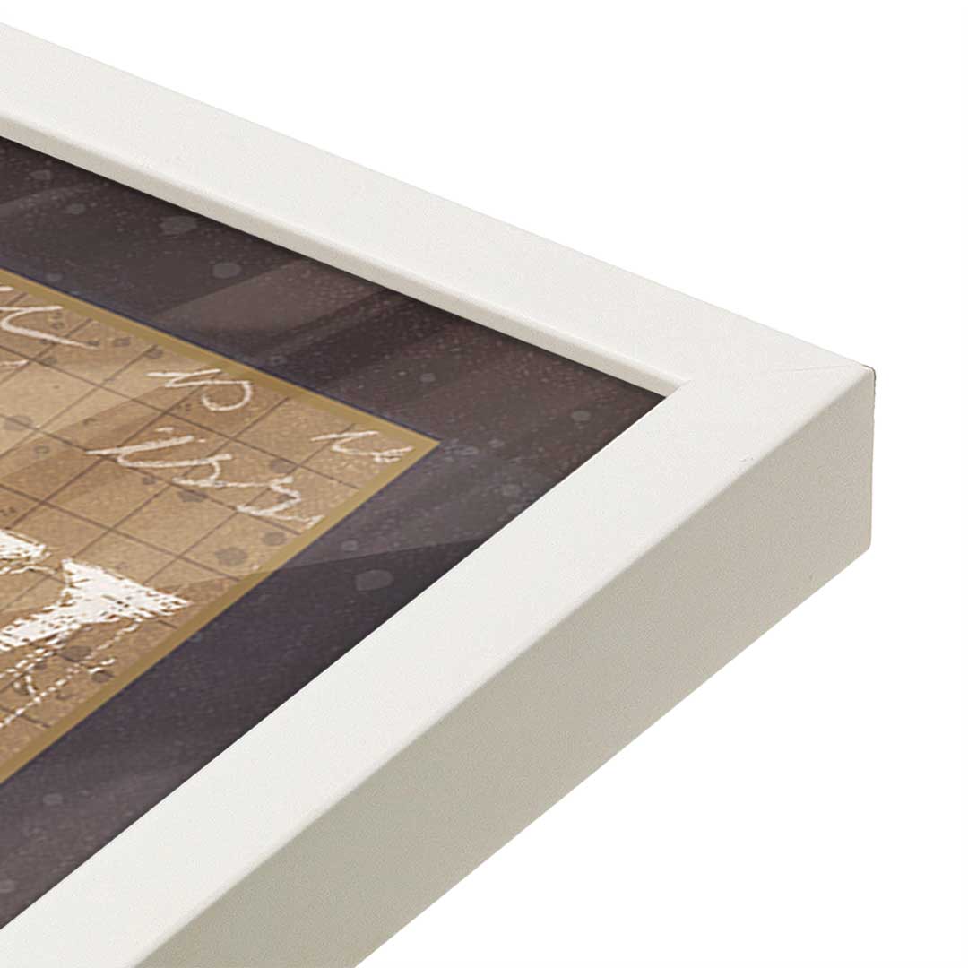 [Color:Opaque White], Picture of art in a Opaque White frame at an angle