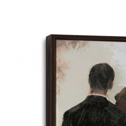 [Color:Espresso], Picture of art in a Espresso frame at an angle