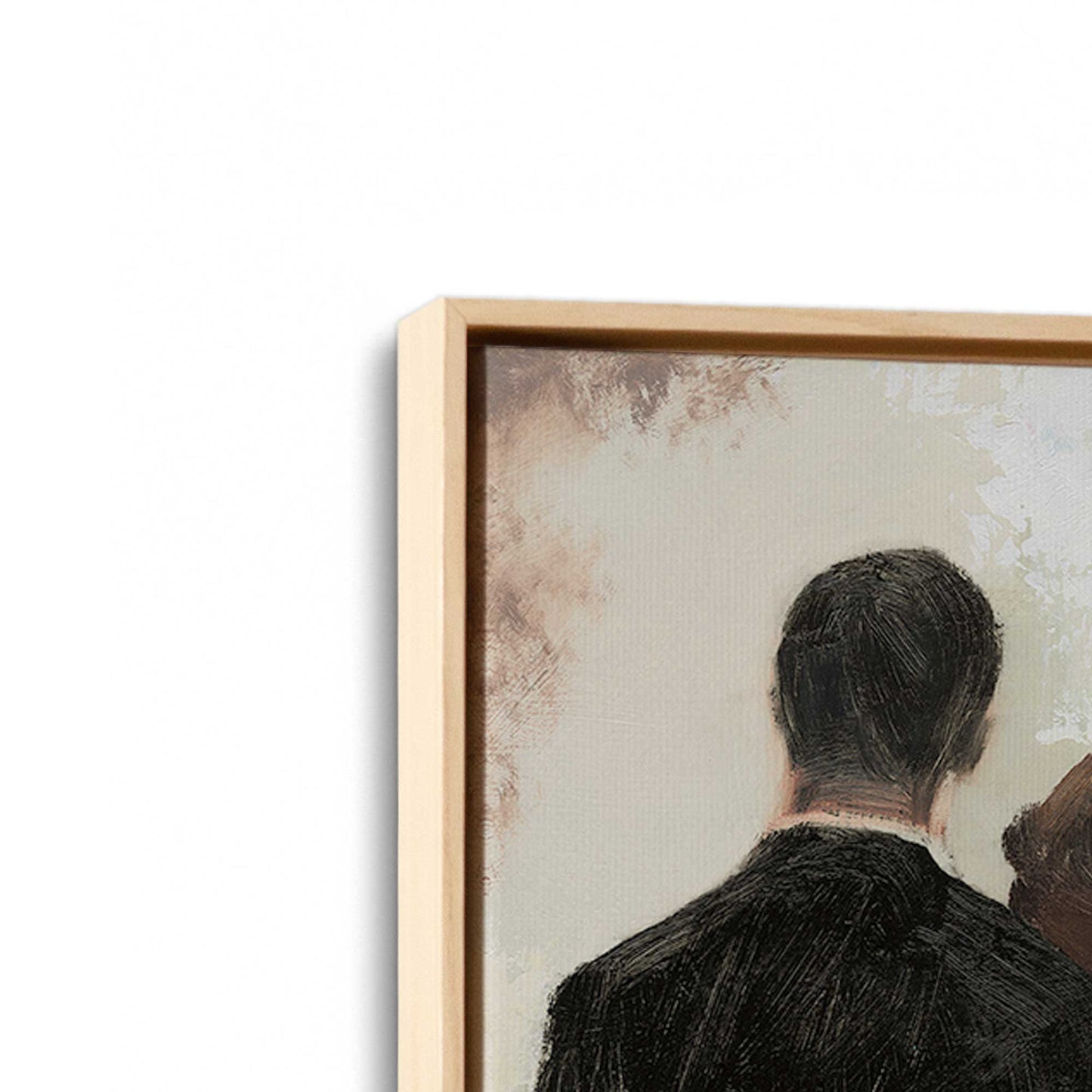 [Color:American Maple], Picture of art in a American Maple frame at an angle