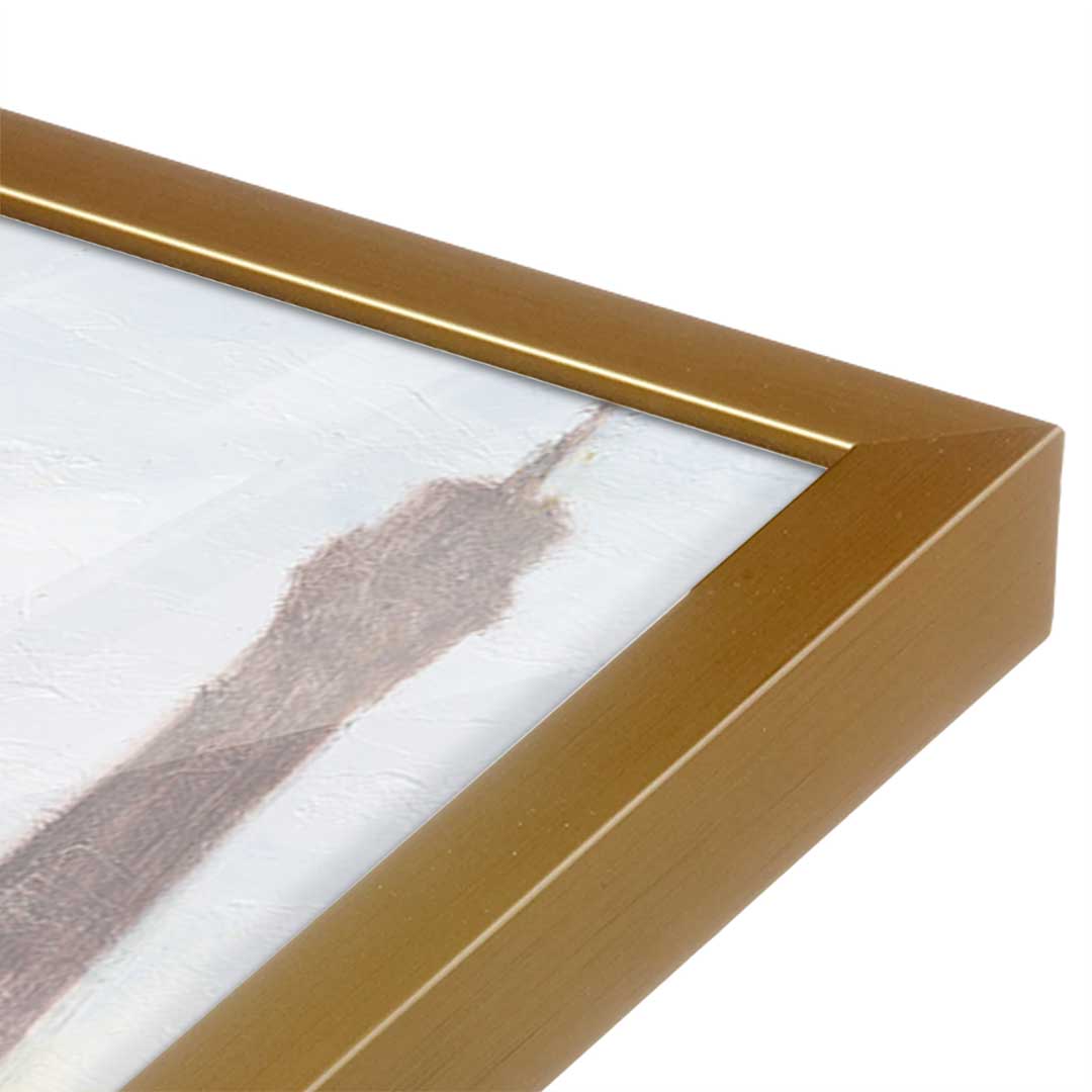 [Color:Polished Gold], Picture of art in a Polished Gold frame at an angle