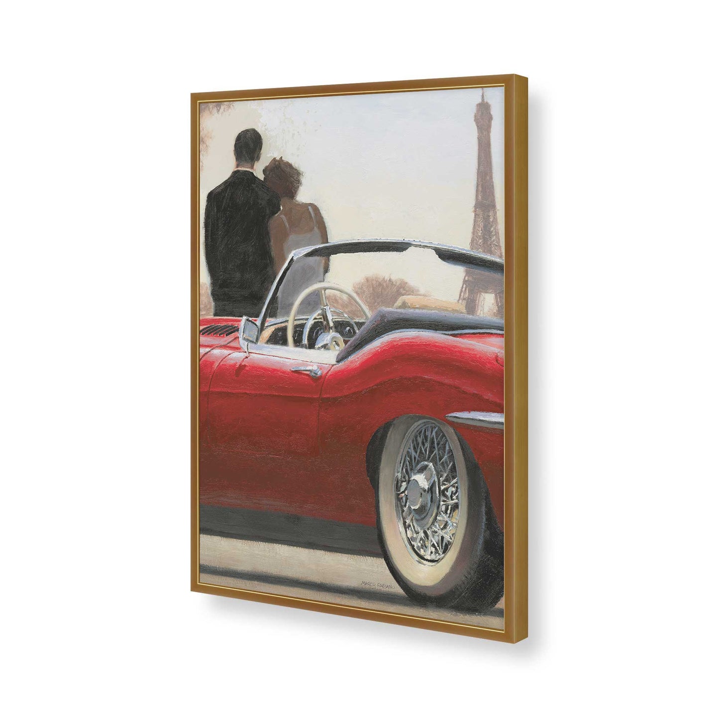 [Color:Polished Gold], Picture of art in a Polished Gold frame of the corner