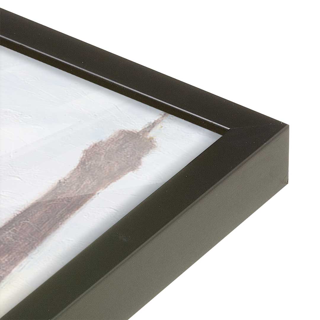 [Color:Satin Black], Picture of art in a Satin Black frame at an angle