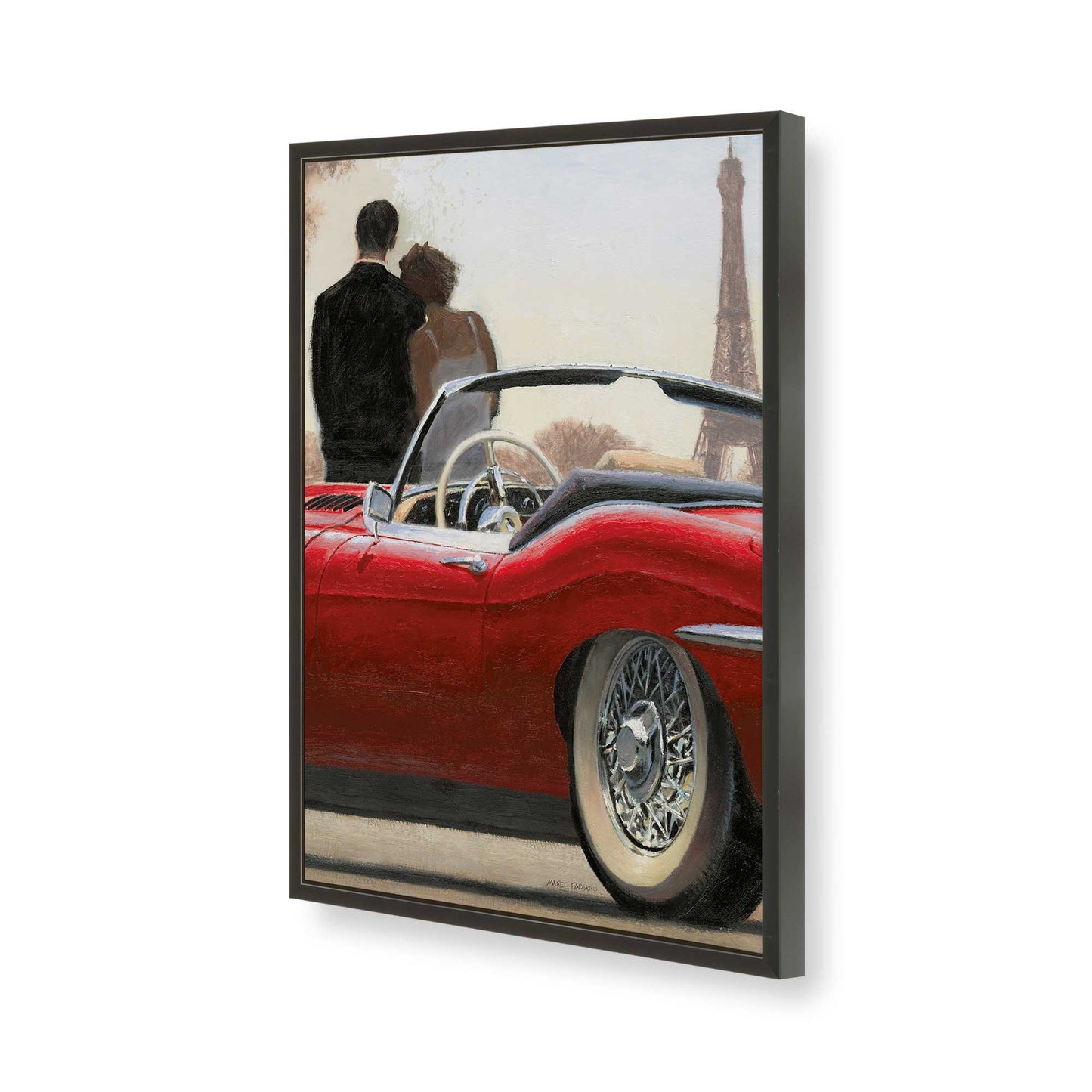 [Color:Satin Black], Picture of art in a Satin Black frame of the corner