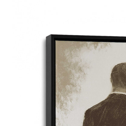 [Color:Satin Black], Picture of art in a Satin Black frame at an angle