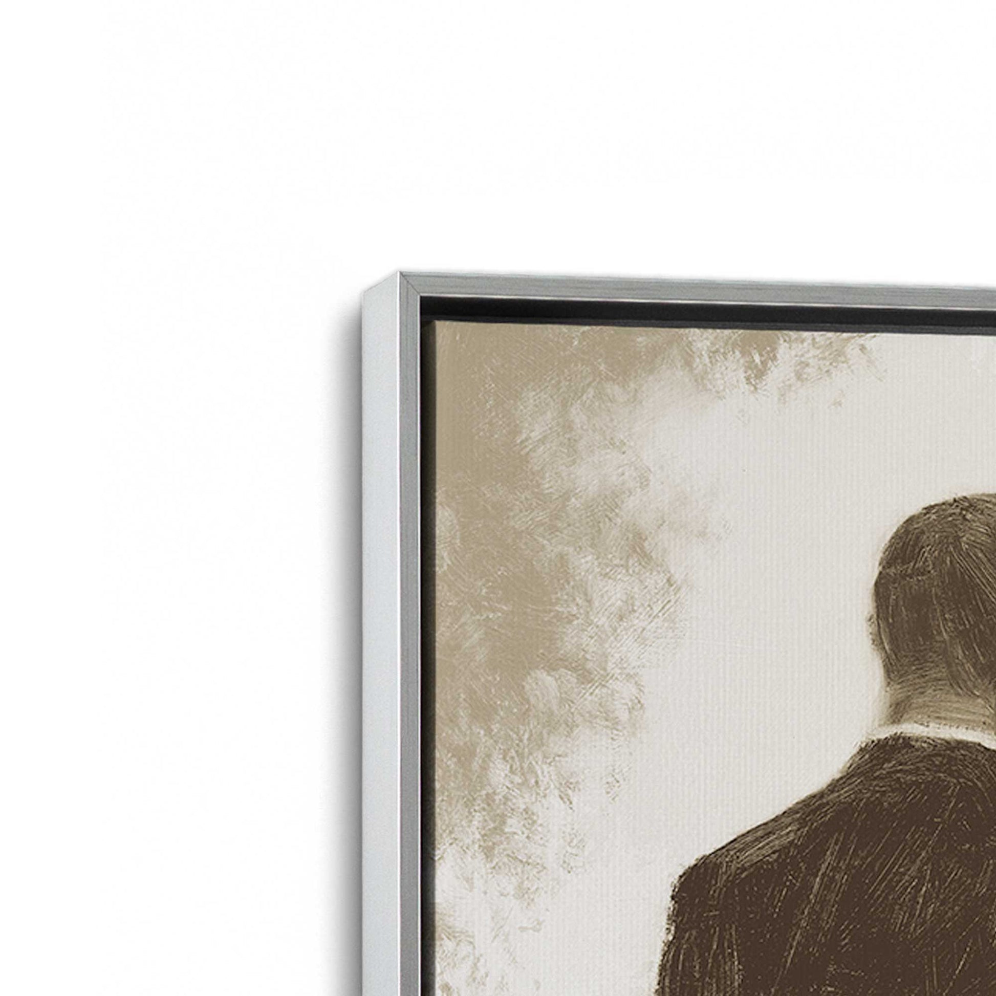 [Color:Polished Chrome], Picture of art in a Polished Chrome frame at an angle