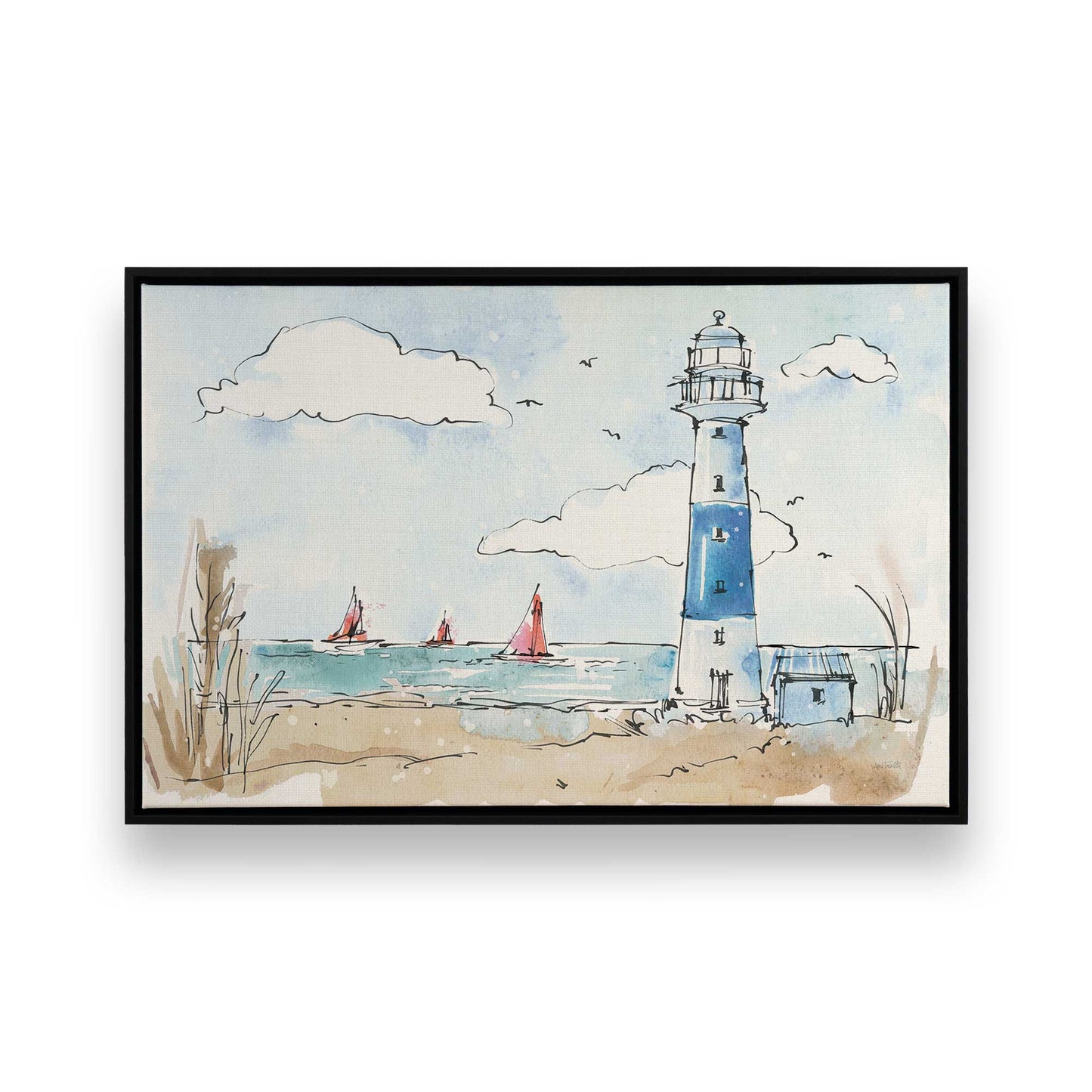 [Color:Satin Black], Picture of art in a Satin Black frame