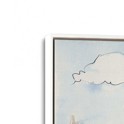 [Color:Opaque White], Picture of art in a White frame at an angle