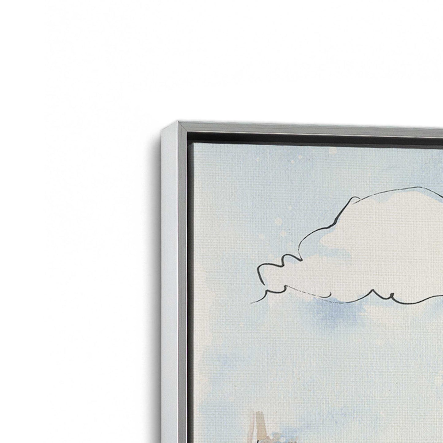 [Color:Polished Chrome], Picture of art in a Polished Chrome frame at an angle