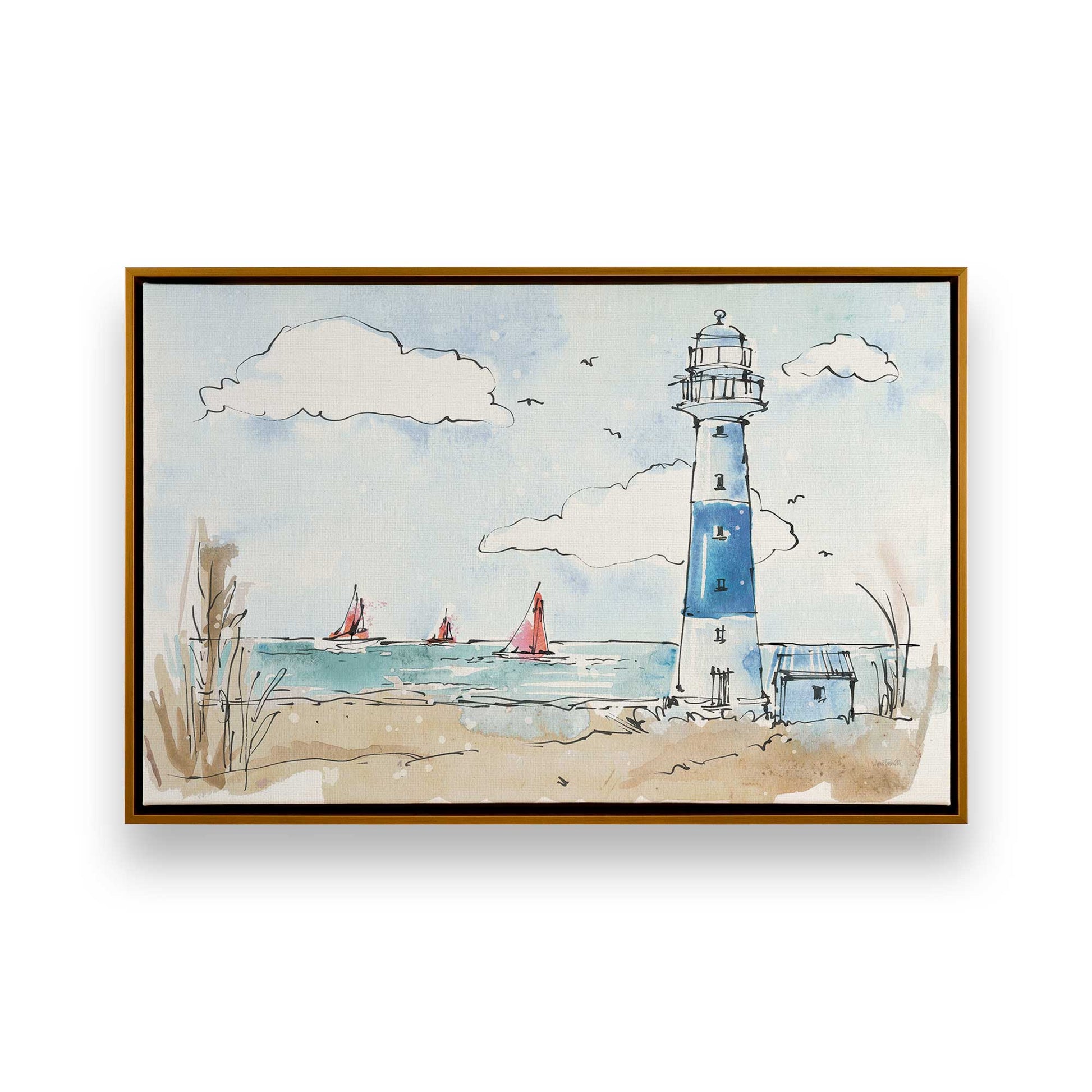 [Color:Polished Gold], Picture of art in a Polished Gold frame