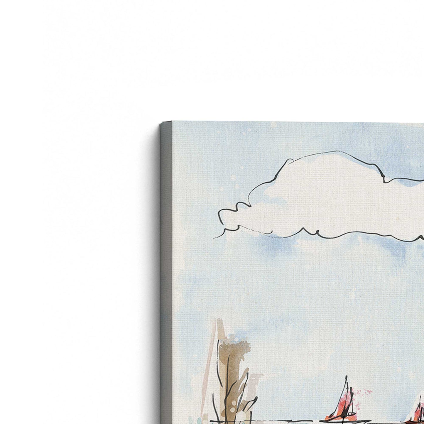 [Color:Stretched Canvas], Picture of the corner of the art