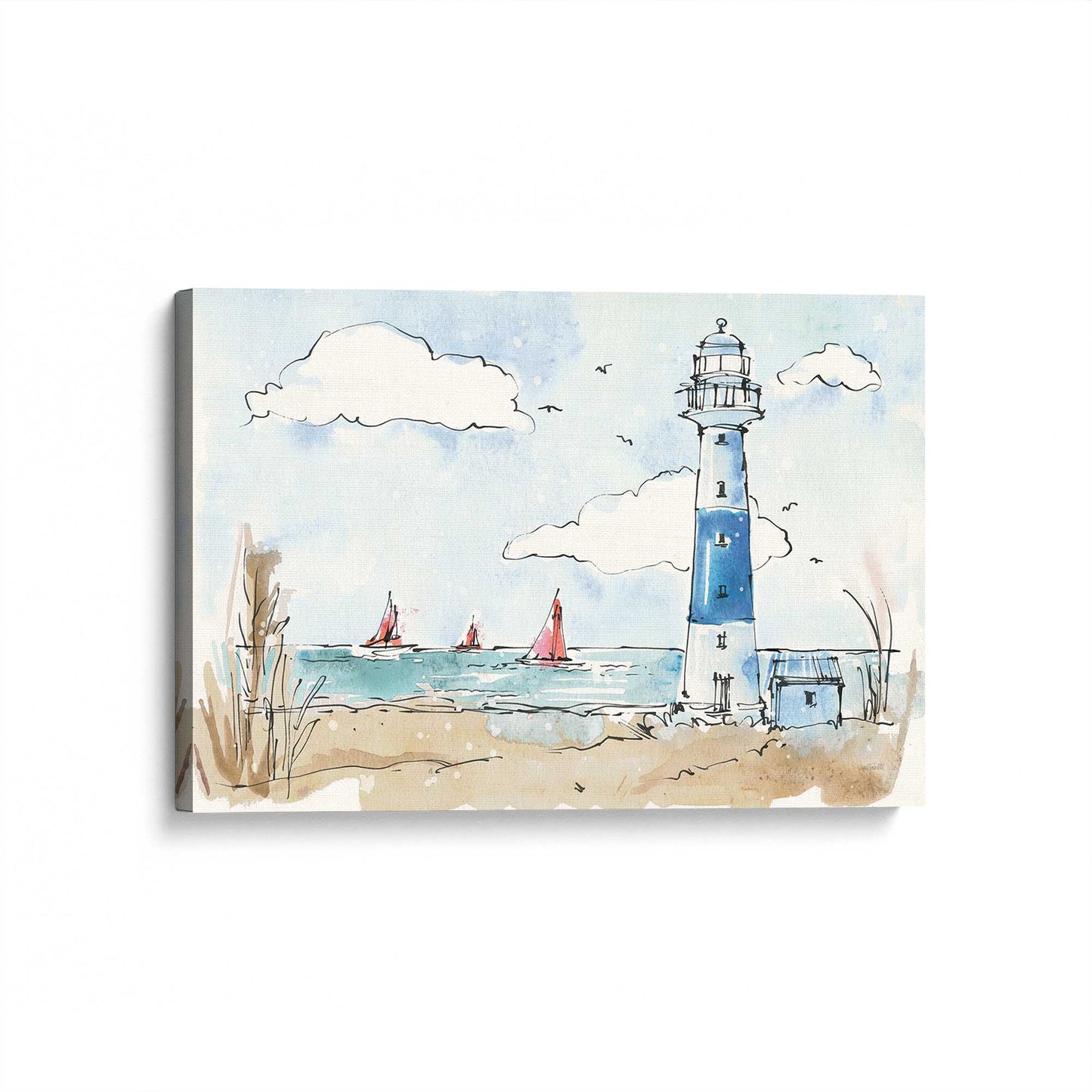 [Color:Stretched Canvas], Picture of art at an angle