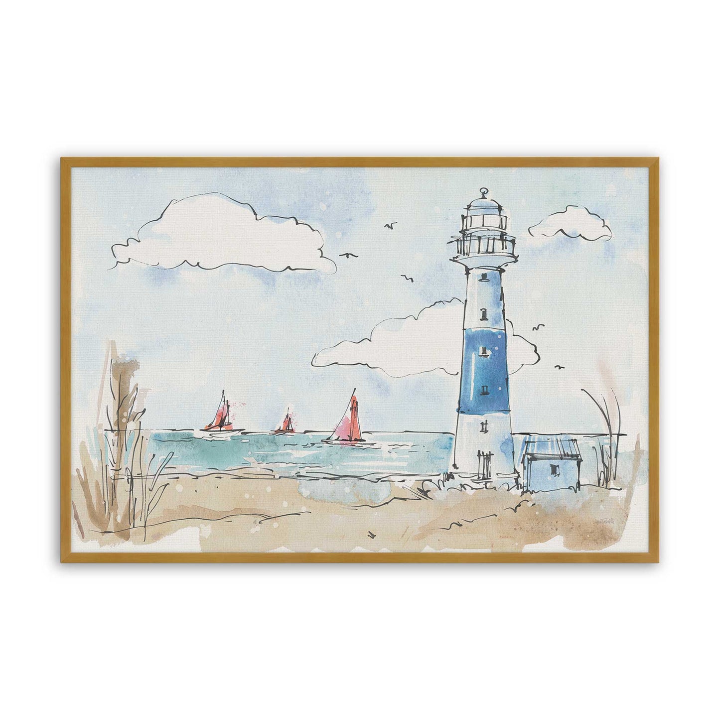 [Color:Polished Gold], Picture of art in a Polished Gold frame