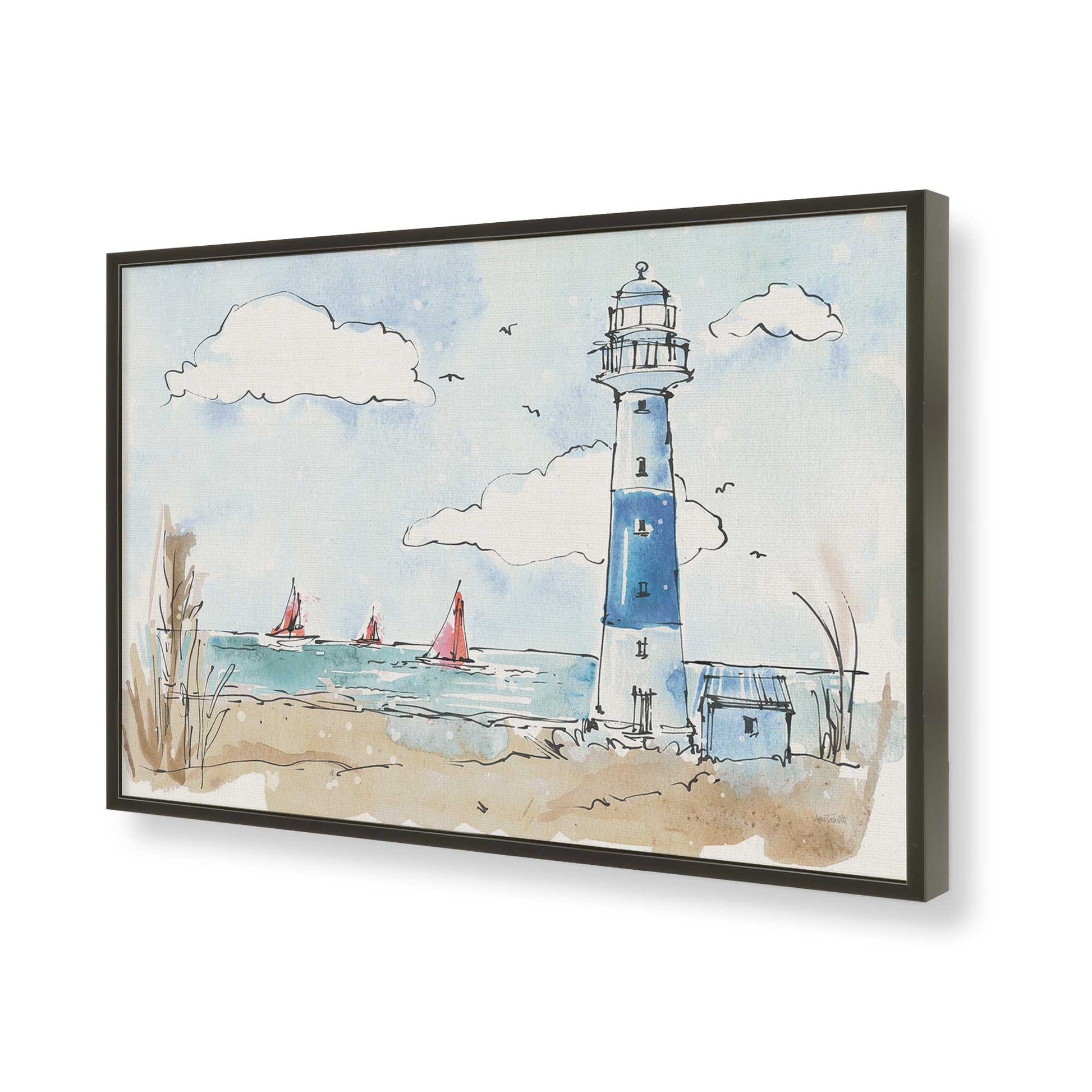 [Color:Satin Black], Picture of art in a Satin Black frame of the corner