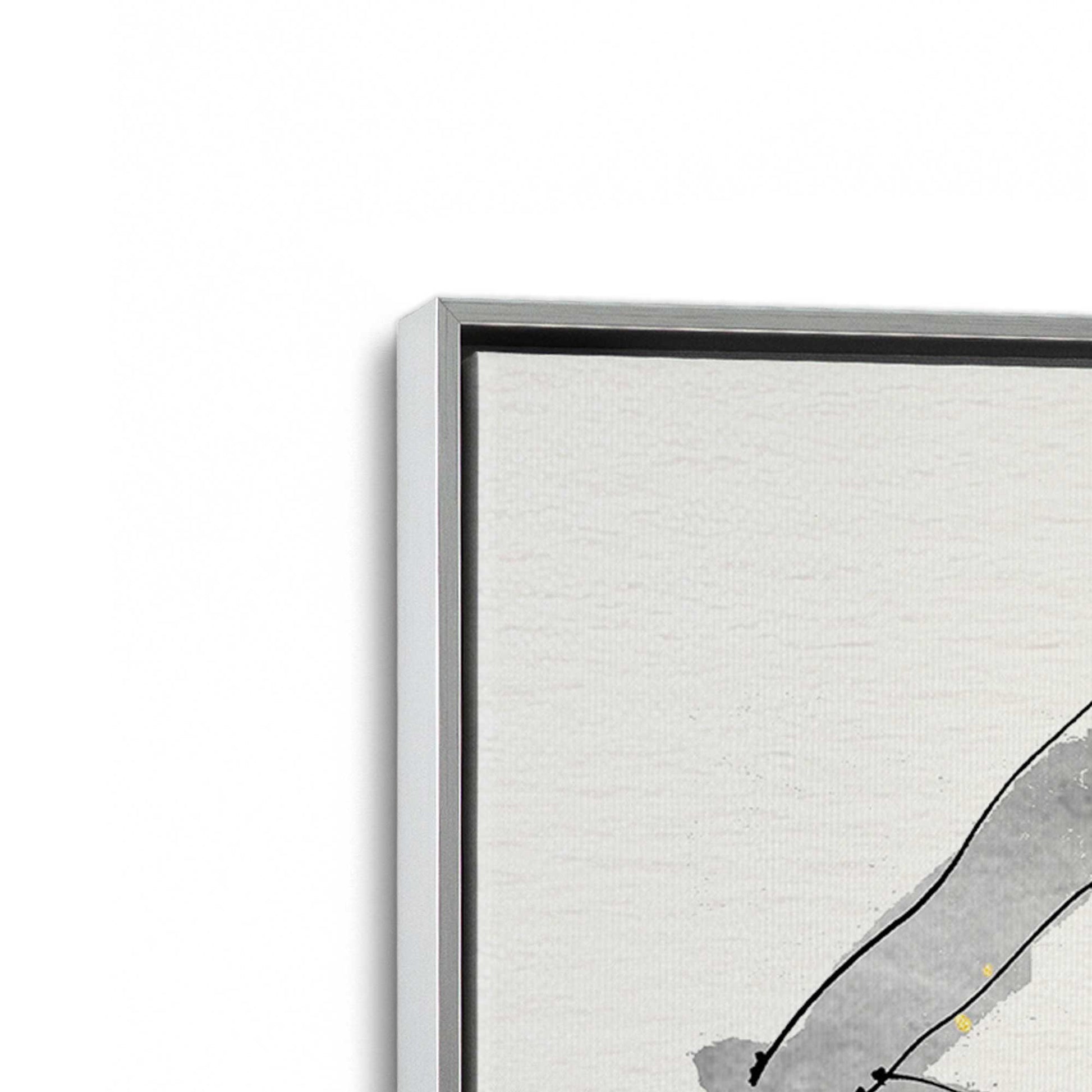 [Color:Polished Chrome], Picture of art in a Polished Chrome frame at an angle