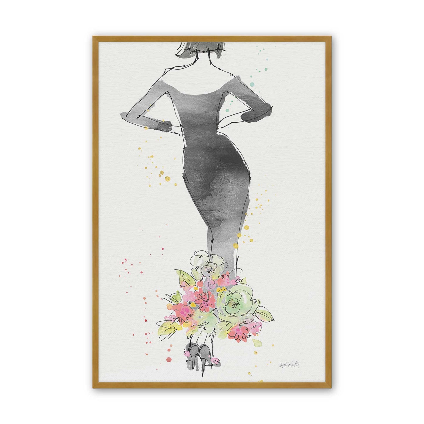 [Color:Polished Gold], Picture of art in a Polished Gold frame