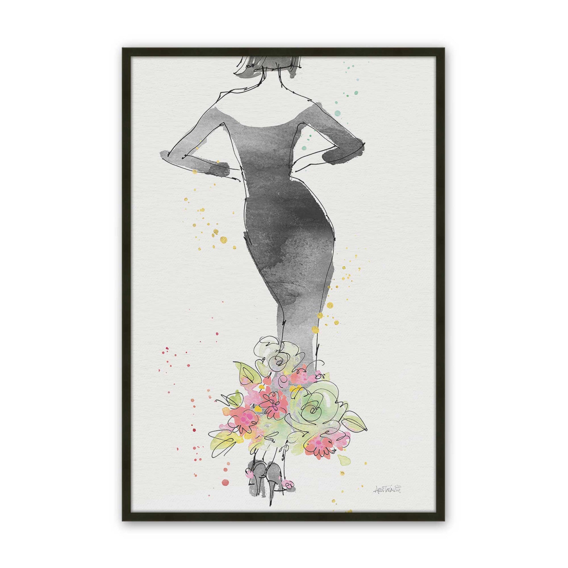 [Color:Satin Black], Picture of art in a Satin Black frame