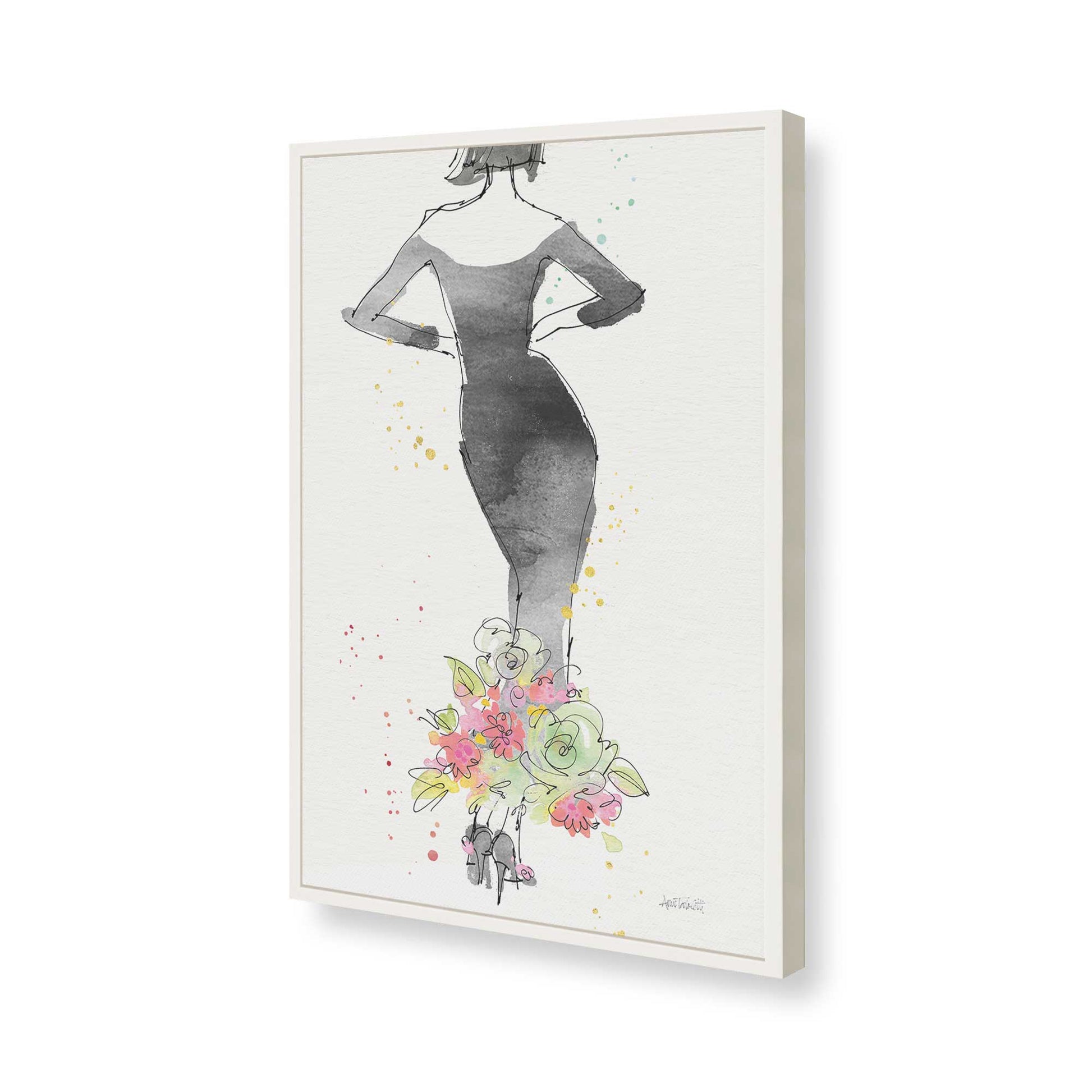 [Color:Opaque White], Picture of art in a Opaque White frame of the corner