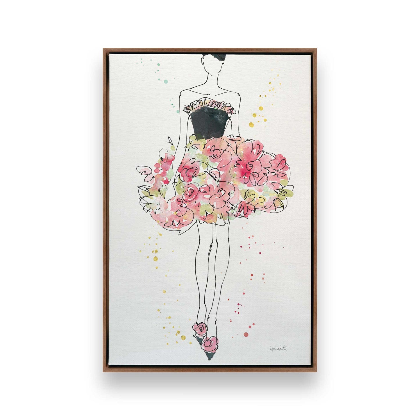 [Color:Walnut], Picture of art in a Walnut frame