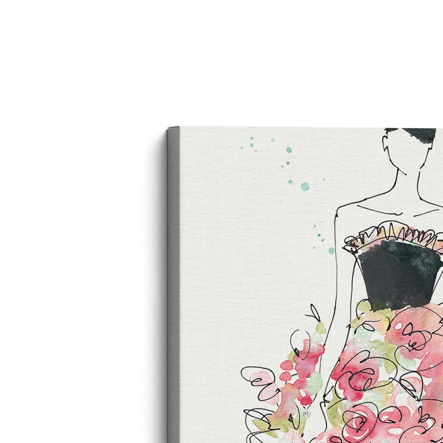 [Color:Stretched Canvas], Picture of the corner of the art