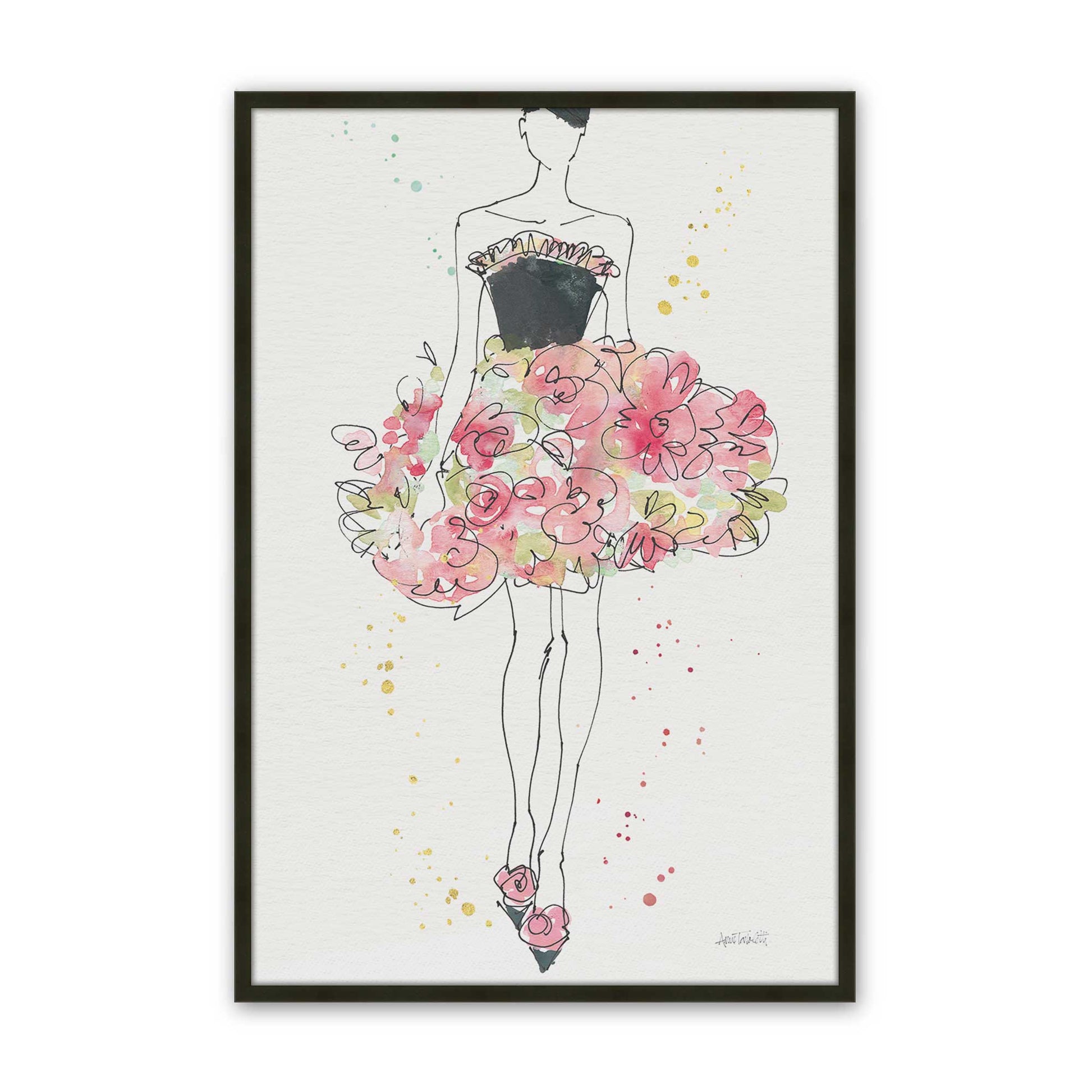 [Color:Satin Black], Picture of art in a Satin Black frame