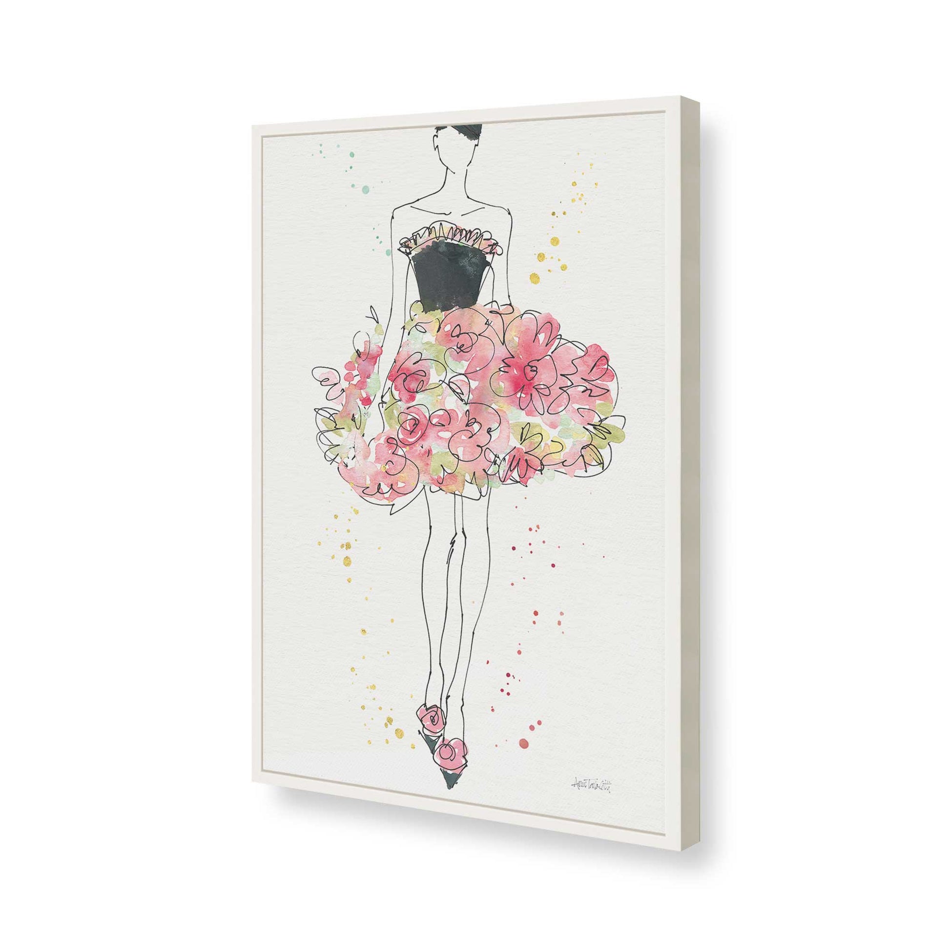 [Color:Opaque White], Picture of art in a Opaque White frame of the corner