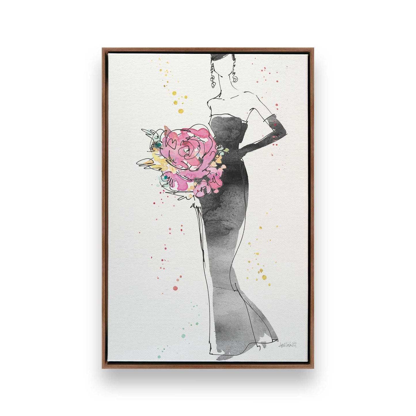 [Color:Walnut], Picture of art in a Walnut frame